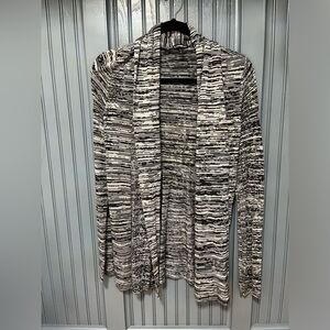 Express Black Gray/Space Dye Cardigan Size Small